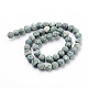 Jade qinghai naturales hebras de perlas redondo G-Q462-74-6mm-3