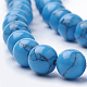 Chapelets de perles en turquoise synthétique G-S295-11B-8mm-3