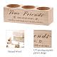 3 Hole Wood Candle Holders DIY-WH0375-008-3