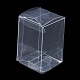 長方形の透明なプラスチックのPVCボックスギフト包装  防水折りたたみボックス  おもちゃやカビ用  透明  箱：4x4x6センチメートル CON-F013-01B-1