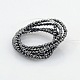 Faceted Round Non-magnetic Synthetic Hematite Beads Strands G-P061-60-2mm-2