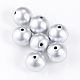 Matte Style Spray Painted Acrylic Beads X-ACRP-S669-8mm-01-1