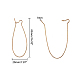 Pendientes de aro de latón fornituras alambres de oreja de riñón KK-FH0001-45-NR-2