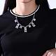Fashion Women Jewelry Zinc Alloy Glass Rhinestone Bib Statement Necklaces NJEW-BB15214-A-6