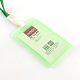 Titulares de tarjetas de correa para el cuello de plástico transparente X-AJEW-R043-M3-3