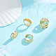 Unicraftale 5 anello in ottone con polsino aperto da donna RJEW-UN0002-33LG-2