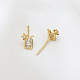 Brass Micro Pave Clear Cubic Zirconia Drink Head Pins BAPE-PW0002-23B-01-1