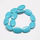 Brins de perles de turquoise de taïwan synthétiques ovales G-N0131-25-2