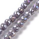 Electroplate Glass Beads Strands GLAA-E036-13-M-2