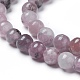 Perles de lépidolite naturelle / mica violet G-G770-04A-6mm-2