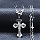 304 colliers pendentif en acier inoxydable pour femmes et hommes NJEW-G115-01P-1