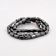 Faceted Column Magnetic Synthetic Hematite Beads Strands G-P061-44-2