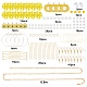 Sunnyclue 198pcs diy kits de fabricación de aretes estilo flor amarilla DIY-SC0014-88-2