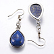 Natural Lapis Lazuli Dangle Earrings EJEW-P143-A07-2