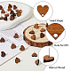 SUPERFINDINGS 20Pcs Heart Shape Wood Stud Earring Finding FIND-FH0008-48-4