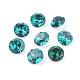 Apuntado hacia atrás & dorso plateado Diamante de imitación de cristal Cabujones RGLA-J012-8mm-229-1