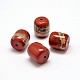 Natural Red Jasper Barrel Beads G-P076-22-1