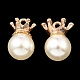 (vendita di liquidazione difettosa: un po' di colla traboccata) pendenti con perle finte in resina FIND-XCP0002-45B-5
