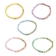 Gefärbte Unterlegscheibe natürliche Malaysia Jade Perlen Stretch Armbänder BJEW-JB05806-1