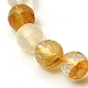Natural Yellow Hematoid Quartz Beads Strands G-I003-12mm-04-1