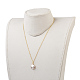 Collane di perle di perle keshi con perle barocche naturali placcate NJEW-JN02218-4