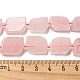 Granos naturales de abalorios de cuarzo rosa G-G072-B05-02-5