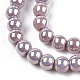 Chapelets de perles en verre opaque électrolytique GLAA-T032-P4mm-AB07-2