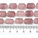 Chapelets de perles aux fraises en quartz naturel G-C098-A13-01-5