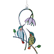 Décorations pendentif colibri en fer AJEW-WH0261-89-1