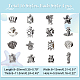 NBEADS 64 Pcs 16 Styles Marine Theme Alloy European Beads FIND-WH0114-97AS-2