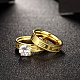 Classic 316L Titanium Steel Cubic Zirconia Couple Rings for Women RJEW-BB06924-6A-3
