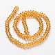 Faceted Bicone Transparent Glass Bead Strands GLAA-J082-A02-2