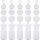 Benecreat 30 Packung gemischte runde Stempelrohlinge Herz Aluminium leere Anhänger mit Aufbewahrungsbox für Halskette Armband Erkennungsmarken machen Gravur ALUM-BC0001-12P-6