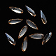 ティアドロップ透明ガラスカボション  ネイルアートの装飾の付属品  多面カット  ゴールデンロッド  10x3x2.5mm MRMJ-T009-129-1
