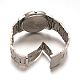 流行のメンズステンレス鋼の合金の水晶腕時計  ホワイト  70~90mm、頭を見て：46.5x43x10.5mm X-WACH-L033A-14A-3