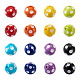 Cheriswelry 80pcs 8 couleurs perles de résine opaque RESI-CW0001-06B-2