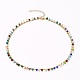 Rondelle Glass Pendant Necklaces NJEW-JN03187-1
