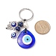 Porte-clés en lapis-lazuli naturel et perles d'eau douce KEYC-JKC00365-01-2