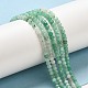 Fili di perle di quarzo smeraldo naturale G-E608-C14-4