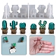 Forme de rempotage de cactus bricolage décoration de réfrigérateur moules en silicone DIY-C050-01-1