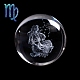 Inner Carving Constellation Glass Crystal Ball Diaplay Decoration PW-WG22452-07-1