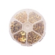 1 cuadro de estilo mixto de estilo tibetano tapas de abalorios flor de la aleación TIBE-JP0002-AG-2