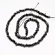 Natural Black Quartz Rondelle Bead Strands G-N0082-F7x5mm-08-3