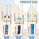 Benecreat 3 pièces 3 carillons éoliens en verre japonais de style DJEW-BC0001-14-2