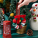 Fingerinspire クリスマスツリーペンダント ベル付き 豪華なかぎ針編みハンギングペンダント ベル付き クリスマスリース オーナメント 装飾 赤い蝶ネクタイ リース装飾 手作りカーアクセサリー ホームツリー装飾用 HJEW-WH0007-13-3