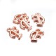 Rose Gold Plated Alloy Letter Pendants PALLOY-P097-05-F-2