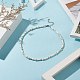 Natural Howlite & Pearl & Crystal Rhinestone Beaded Necklace for Women NJEW-JN04209-02-2