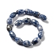Fili di perle di diaspro macchia blu naturale G-P520-C05-01-3
