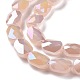 Hebras de perlas de vidrio electrochapadas facetadas GLAA-G092-C01-4