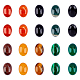 天然および合成の宝石用原石の楕円形のカボション  フラットバック  染めと未染色の混合  18x13x6.5~8mm  20個/箱 G-FH0001-10-1